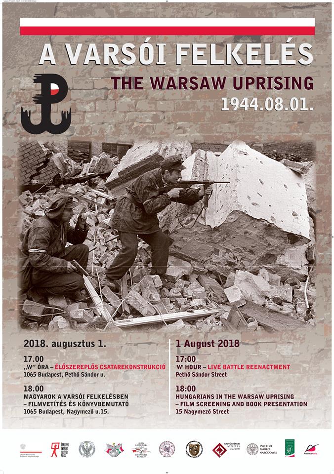 Rocznica wybuchu Powstania Warszawskiego obchodzona będzie 01-08-2018 r. w Budapeszcie